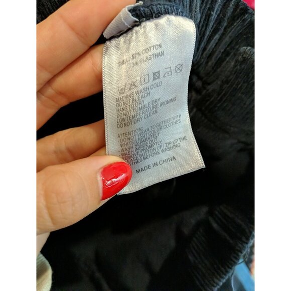 Brandy Melville Navy Blue Corduroy Tilden Pants Slim stretch waist size small - Picture 3 of 7